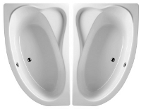 Badewanne Lyon 140/153x90/100x46/47