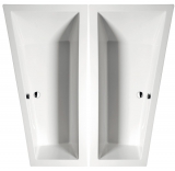 Raumspar Badewanne Andrea 170 x 90 oder 180 x 90 cm Zubehör möglich Acryl weiß 